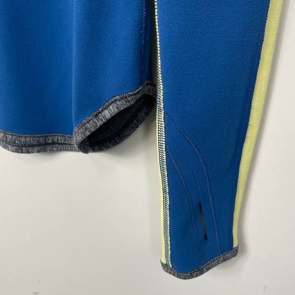 Lululemon Runder Under Long Sleeve Limitless Blue Heathered Coal Clarity Yellow - Picture 10 of 16